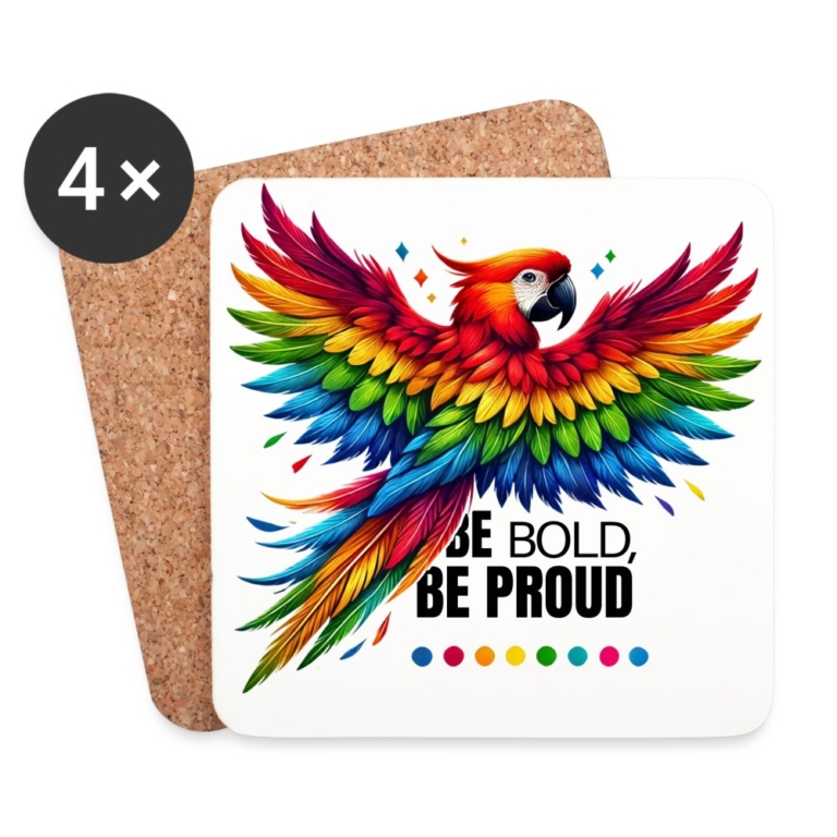 pride-papagei-untersetzer-4er-set-weiss