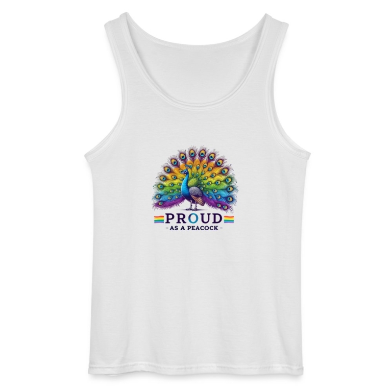 proud-as-a-peacock-gildan-maenner-tank-top-weiss