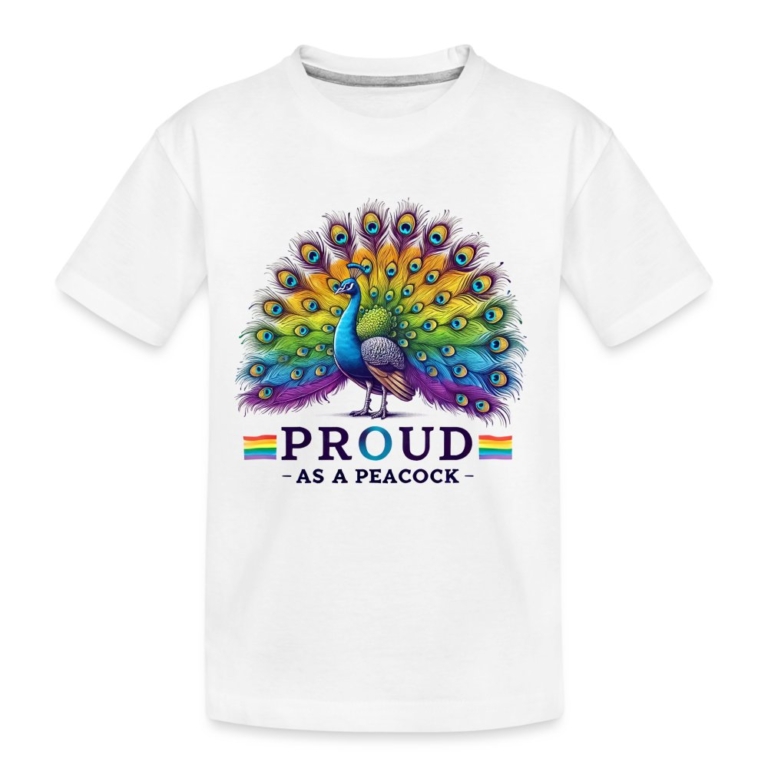 proud-as-a-peacock-kinder-premium-bio-t-shirt-weiss