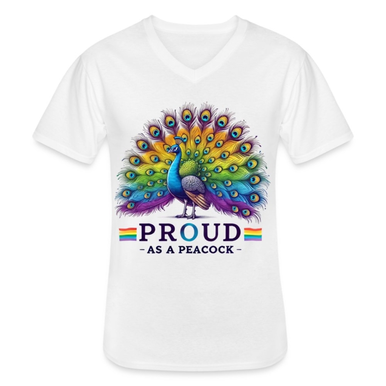 proud-as-a-peacock-klassisches-maenner-t-shirt-mit-v-ausschnitt-weiss