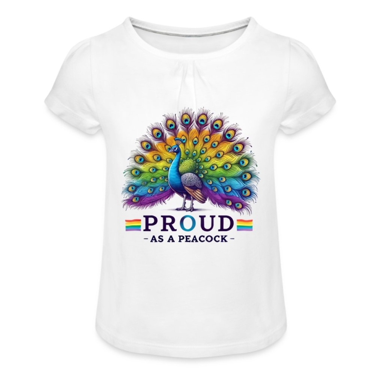 proud-as-a-peacock-maedchen-t-shirt-mit-raffungen-weiss