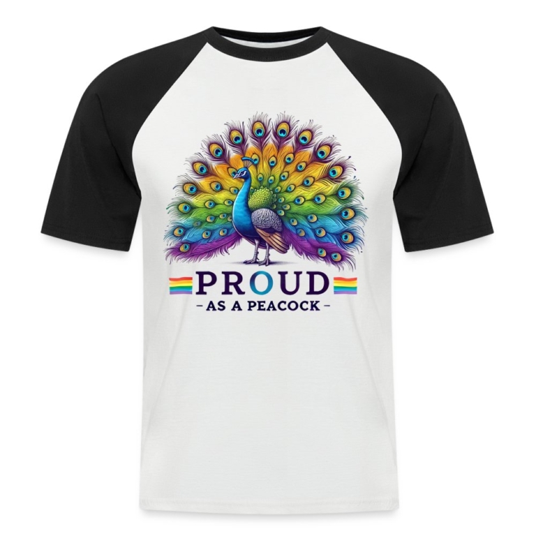 proud-as-a-peacock-maenner-baseball-t-shirt-weiss-schwarz