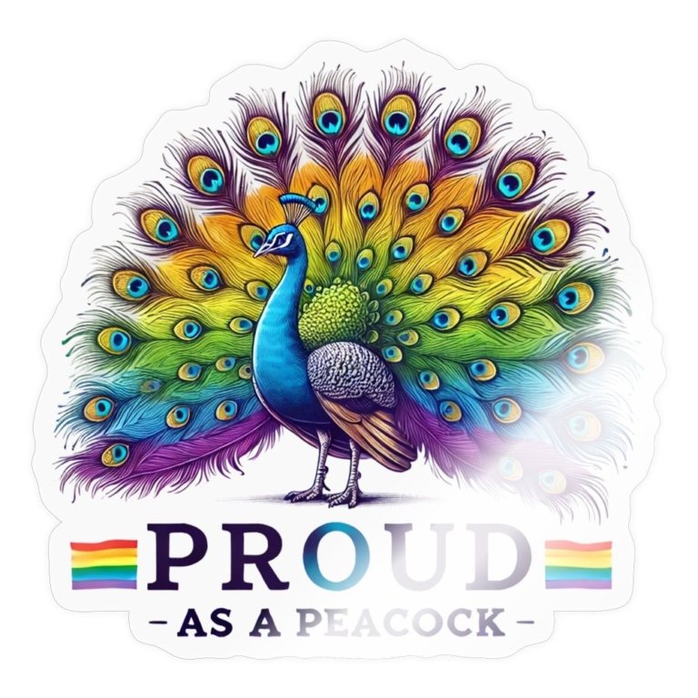 proud-as-a-peacock-sticker-transparent-glaenzend