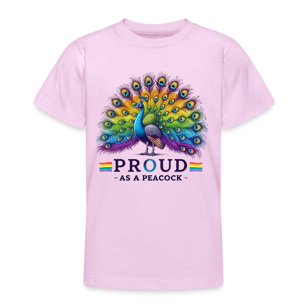 Proud as a Peacock - Teenager T-Shirt Hellrosa