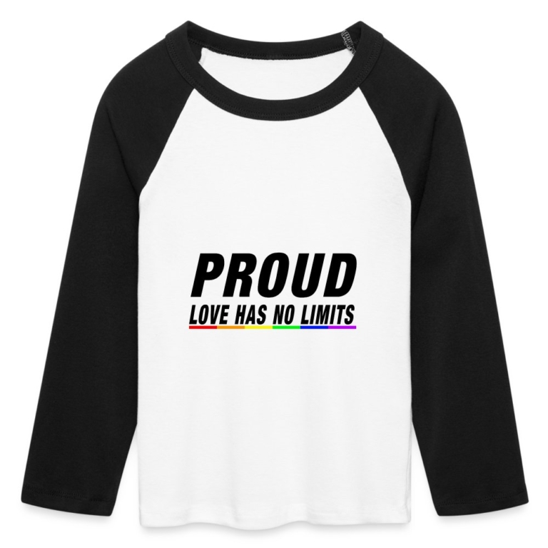 proud-love-has-no-limits-cropped-frauen-baby-tee-mit-34-aermel-weiss-schwarz