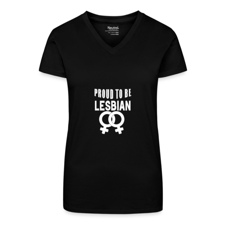 proud-to-be-lesbian-bio-frauen-t-shirt-mit-v-ausschnitt-schwarz
