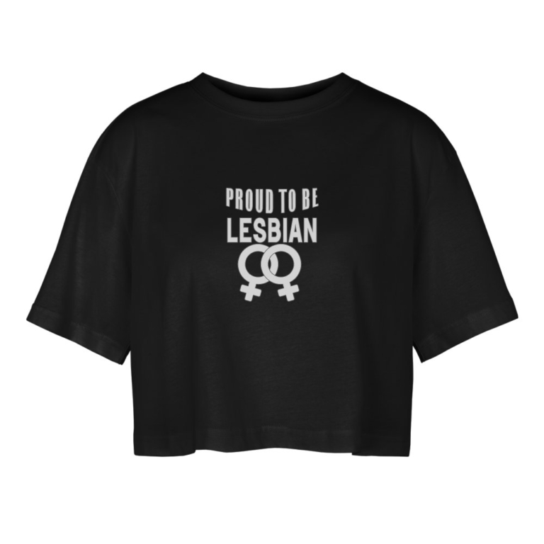 proud-to-be-lesbian-frauen-oversized-cropped-t-shirt-schwarz