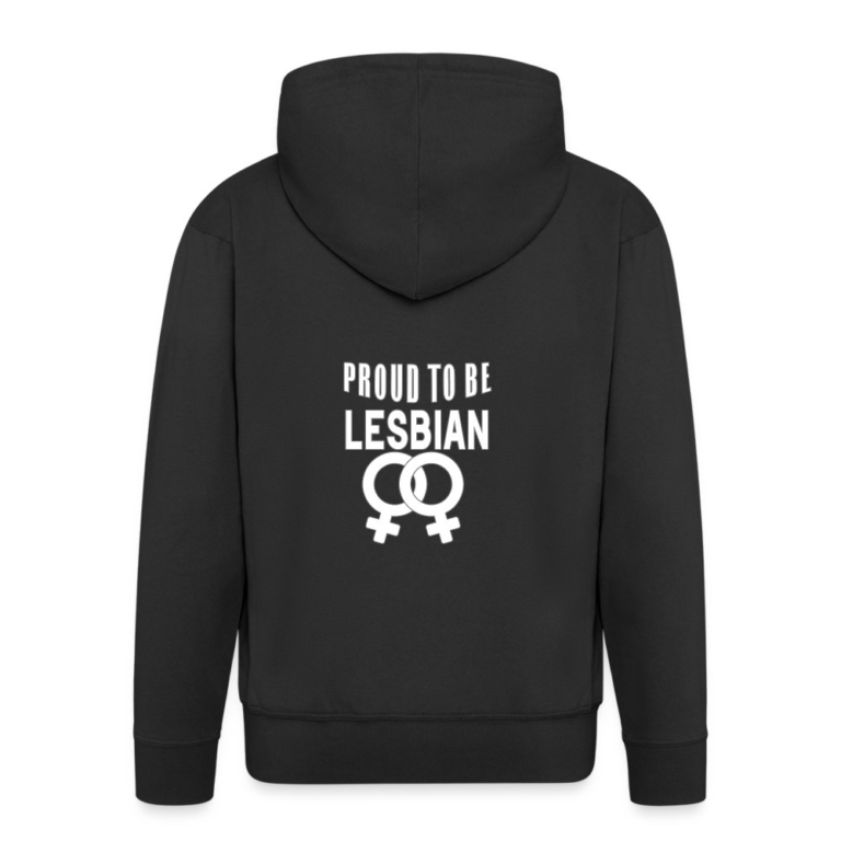 proud-to-be-lesbian-maenner-premium-kapuzenjacke-schwarz