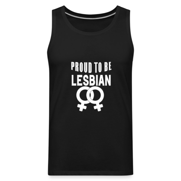 proud-to-be-lesbian-maenner-premium-tank-top-schwarz