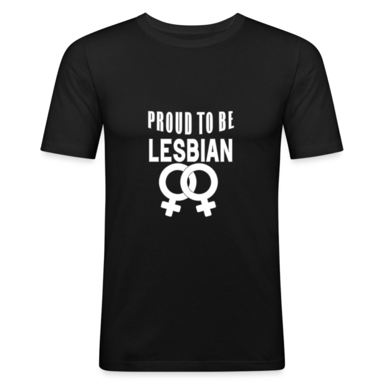 proud-to-be-lesbian-maenner-slim-fit-t-shirt-schwarz