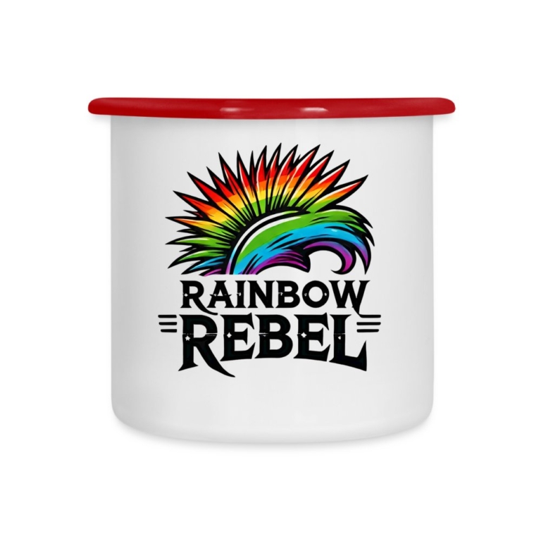 rainbow-rebel-emaille-tasse-weiss-rot
