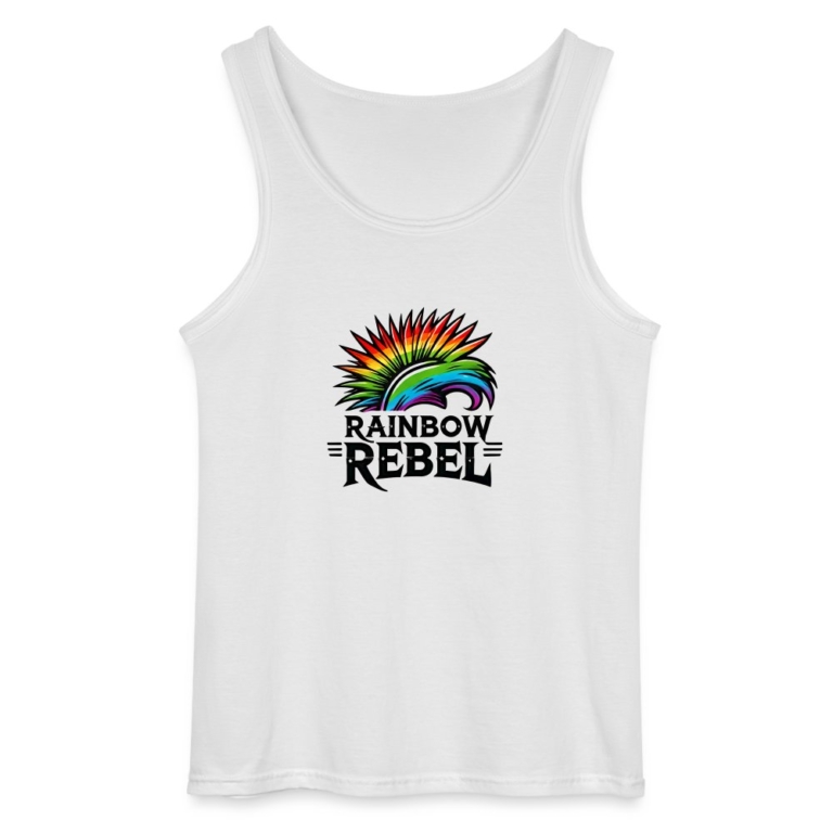 rainbow-rebel-gildan-maenner-tank-top-weiss