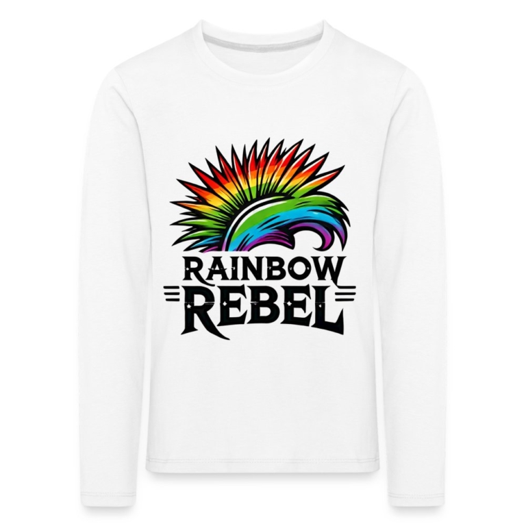 rainbow-rebel-kinder-premium-langarmshirt-weiss