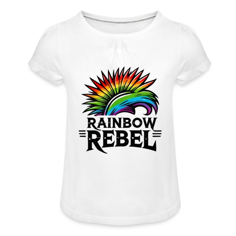 rainbow-rebel-maedchen-t-shirt-mit-raffungen-weiss