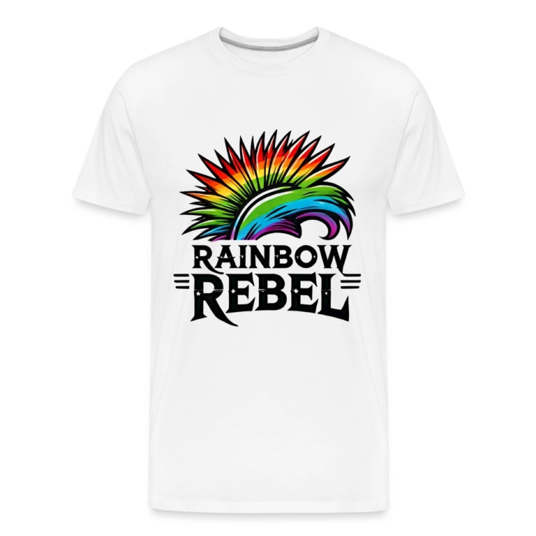 rainbow-rebel-maenner-premium-bio-t-shirt-weiss