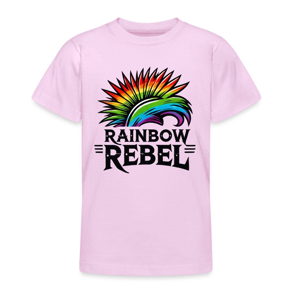 Rainbow Rebel - Teenager T-Shirt Hellrosa