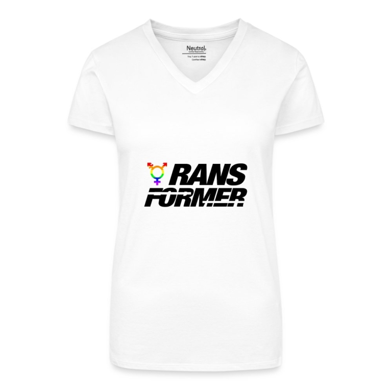 ransformer-gyphe-as-t-bio-frauen-t-shirt-mit-v-ausschnitt-weiss