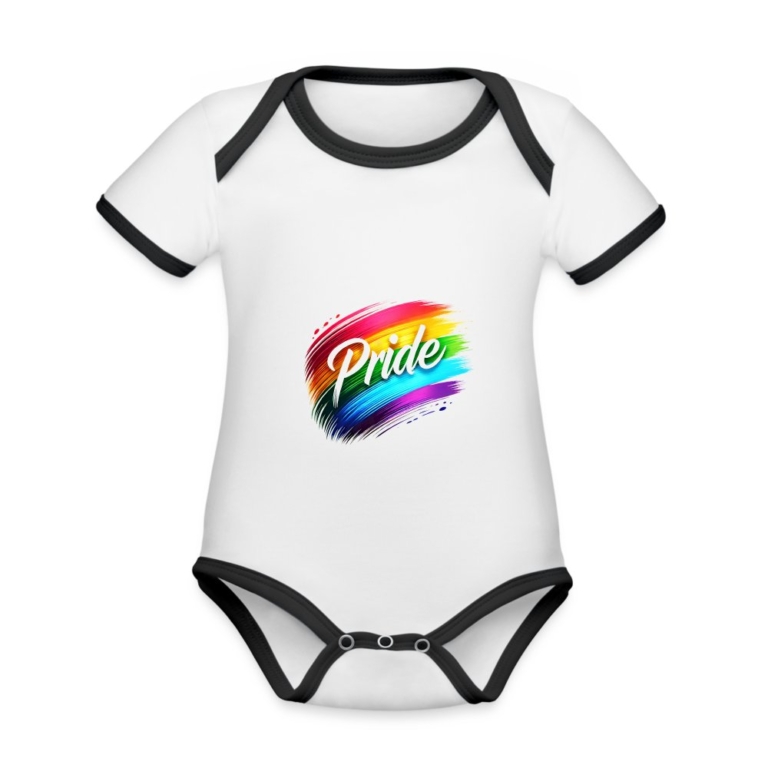 regenbogen-pinselstrich-baby-bio-kurzarm-kontrastbody-weiss-schwarz