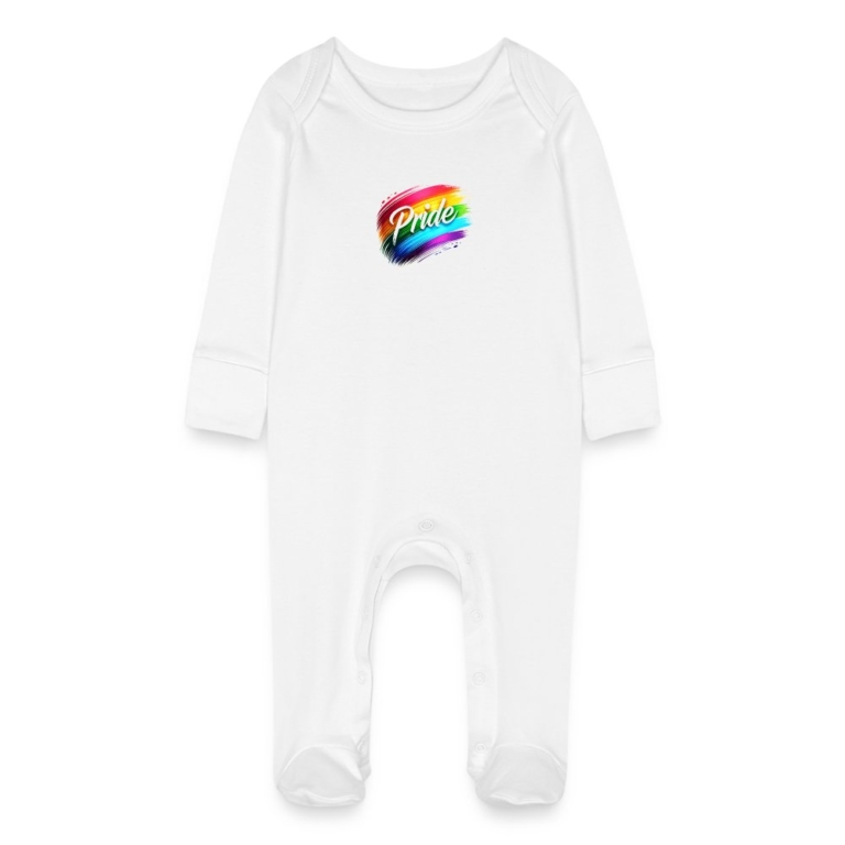 regenbogen-pinselstrich-baby-bio-schlafanzug-mit-kratzhandschuhen-weiss