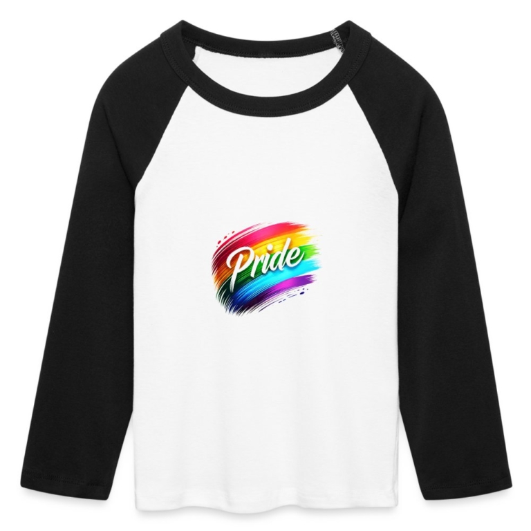regenbogen-pinselstrich-cropped-frauen-baby-tee-mit-34-aermel-weiss-schwarz