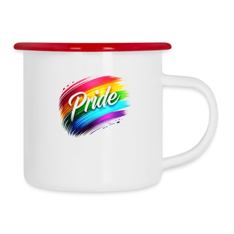 regenbogen-pinselstrich-emaille-tasse-weiss-rot