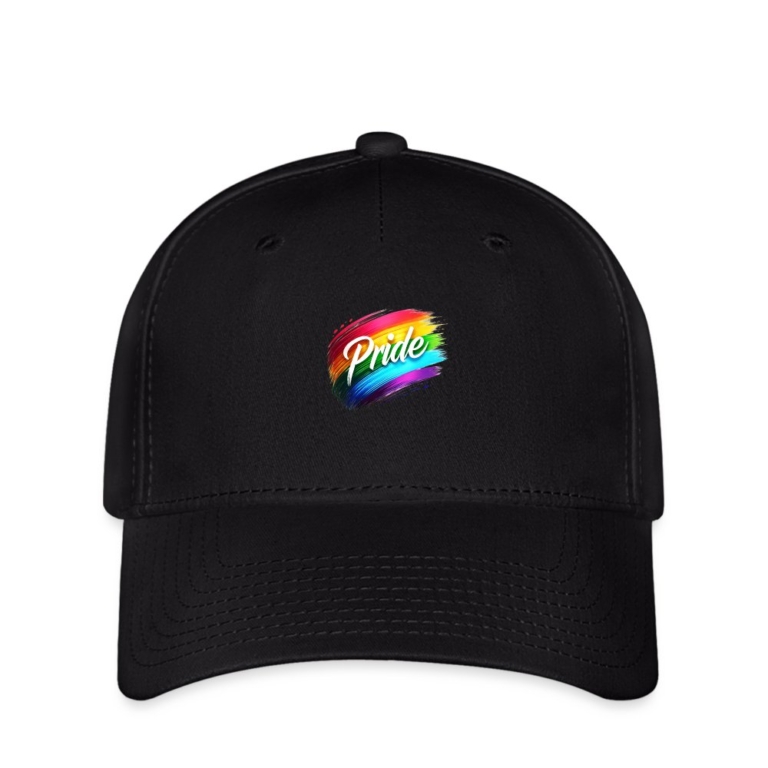 regenbogen-pinselstrich-flexfit-cap-schwarz