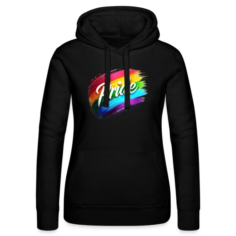 regenbogen-pinselstrich-frauen-kapuzen-sweater-von-russell-schwarz
