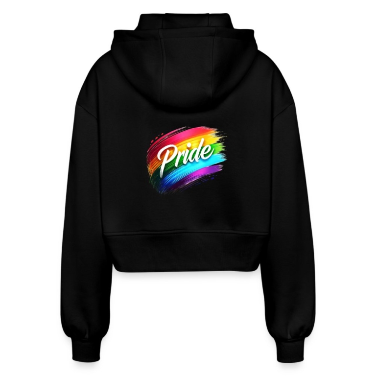 regenbogen-pinselstrich-frauen-oversized-cropped-kapuzenjacke-schwarz