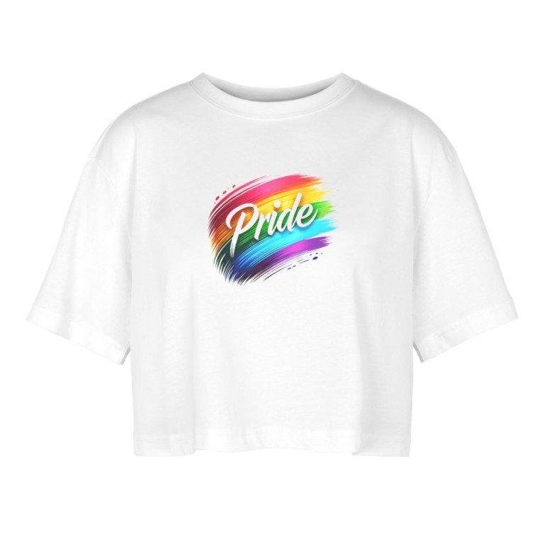 regenbogen-pinselstrich-frauen-oversized-cropped-t-shirt-weiss