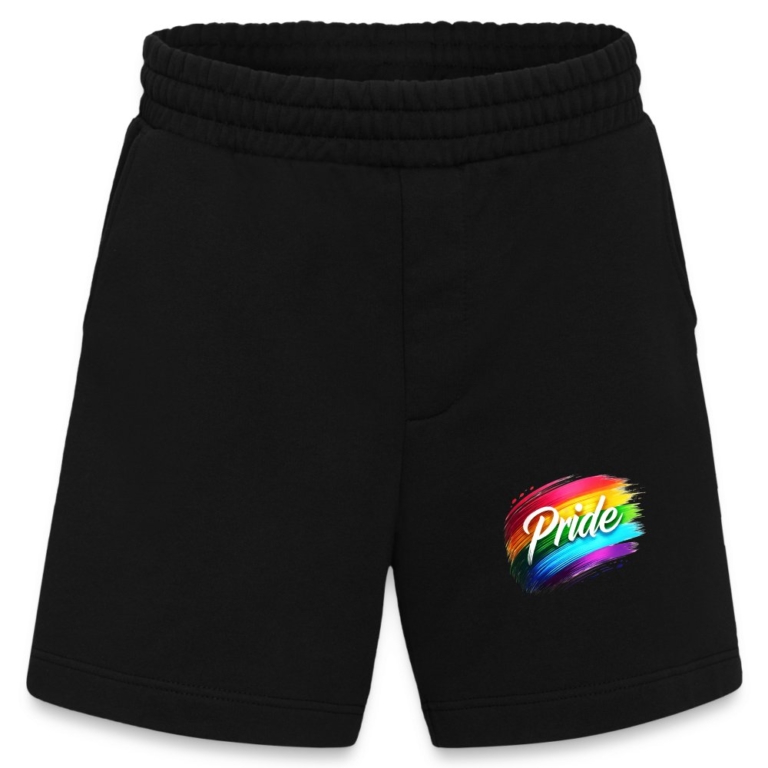 regenbogen-pinselstrich-heavyweight-organic-shorts-made-in-eu-solid-black
