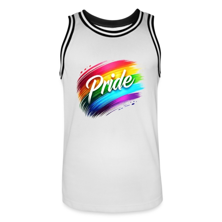 regenbogen-pinselstrich-maenner-basketball-trikot-weiss-schwarz