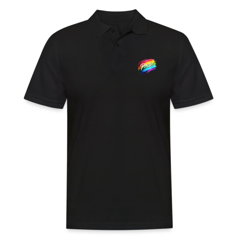 regenbogen-pinselstrich-maenner-poloshirt-schwarz