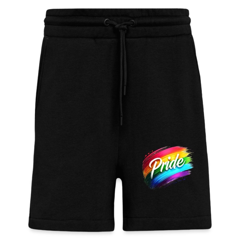 regenbogen-pinselstrich-organic-relaxed-shorts-made-in-eu-solid-black