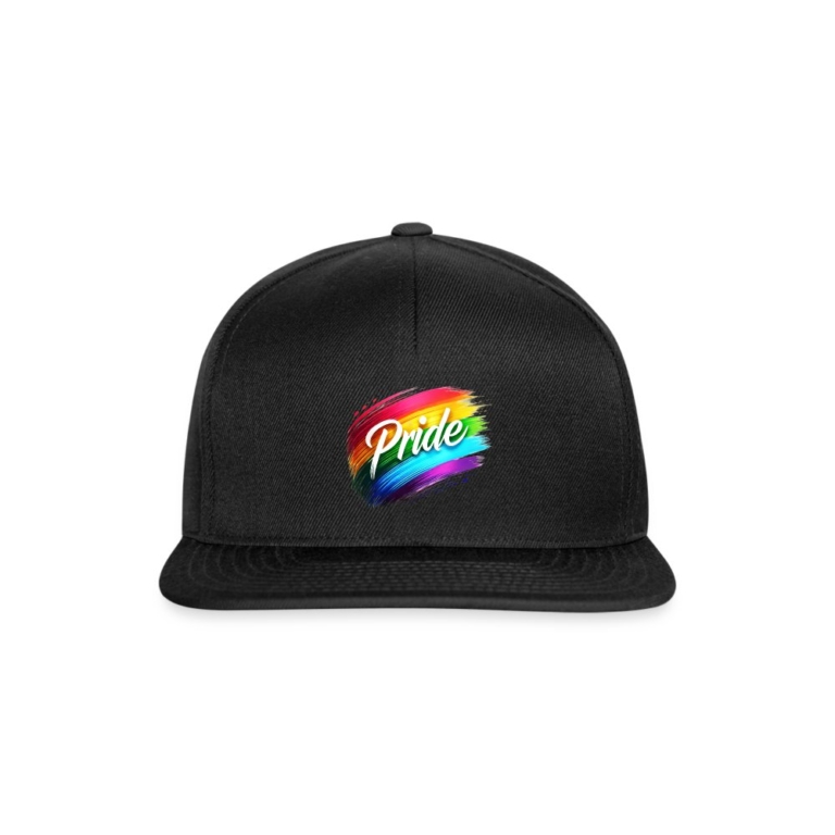 regenbogen-pinselstrich-snapback-cap-schwarz-schwarz