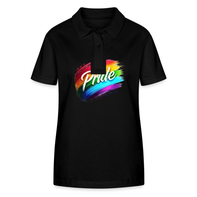 regenbogen-pinselstrich-stanleystella-frauen-bio-poloshirt-elliser-schwarz