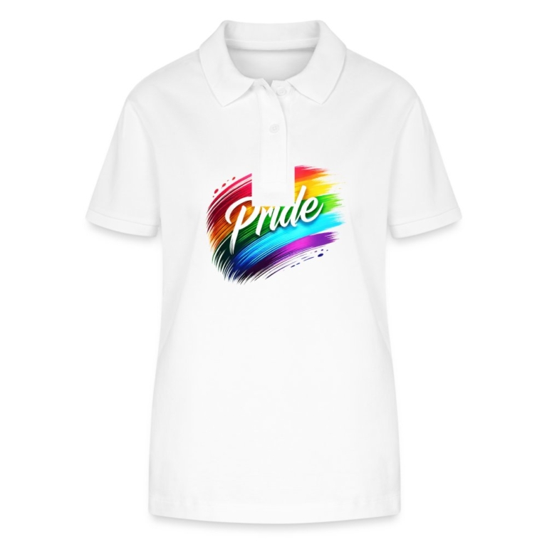regenbogen-pinselstrich-stanleystella-frauen-bio-poloshirt-elliser-weiss