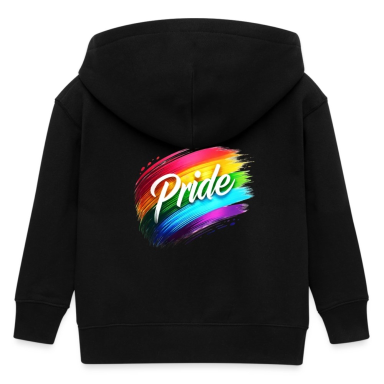 regenbogen-pinselstrich-stanleystella-mini-cultivator-bio-kinder-kapuzenjacke-schwarz