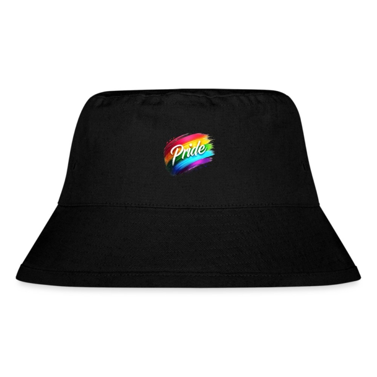 regenbogen-pinselstrich-stanleystella-recycelter-bucket-hat-schwarz