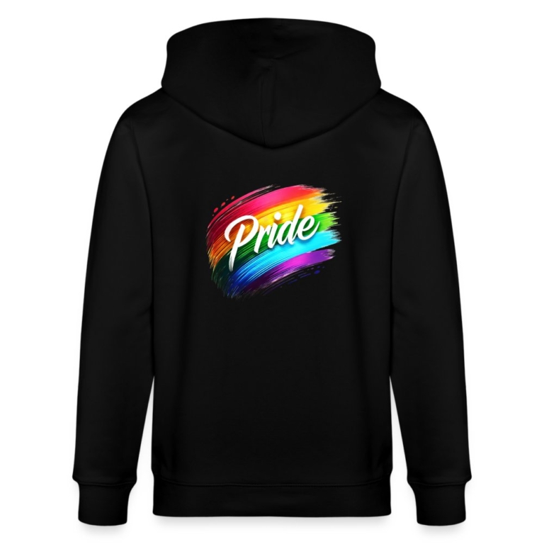 regenbogen-pinselstrich-stanleystella-unisex-bio-kapuzenjacke-cultivator-schwarz
