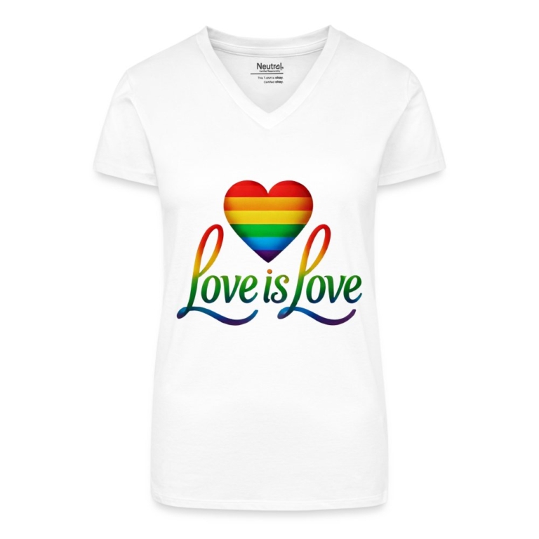 regenbogenherz-mit-spruch-bio-frauen-t-shirt-mit-v-ausschnitt-weiss