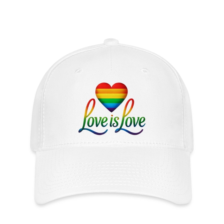 regenbogenherz-mit-spruch-flexfit-cap-weiss
