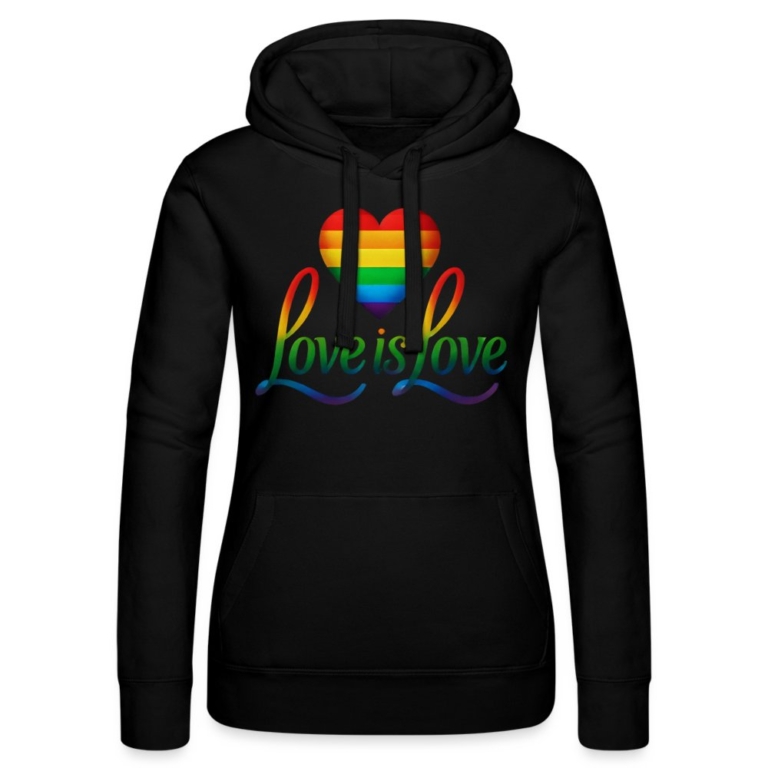 regenbogenherz-mit-spruch-frauen-kapuzen-sweater-von-russell-schwarz