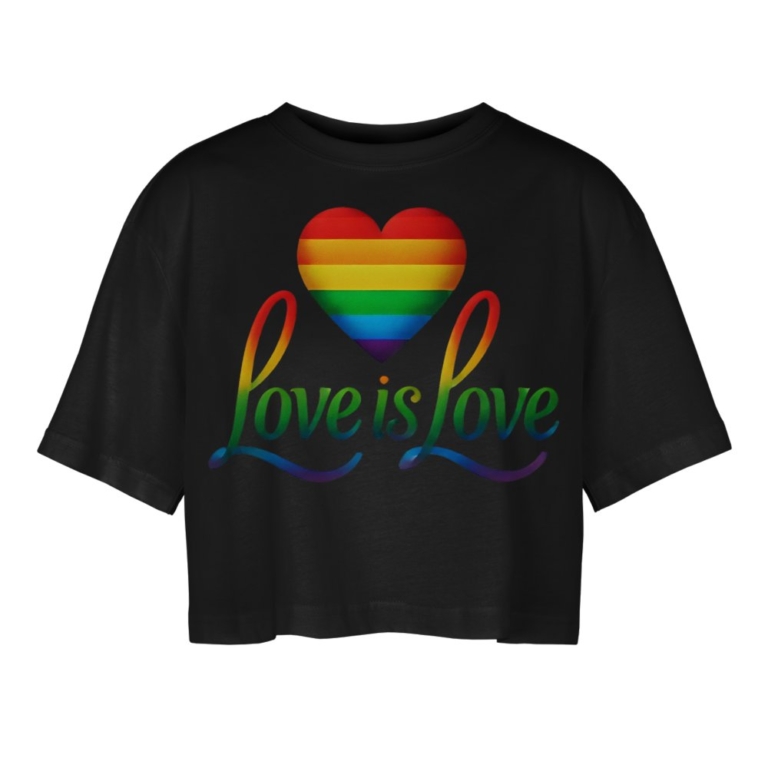 regenbogenherz-mit-spruch-frauen-oversized-cropped-t-shirt-schwarz