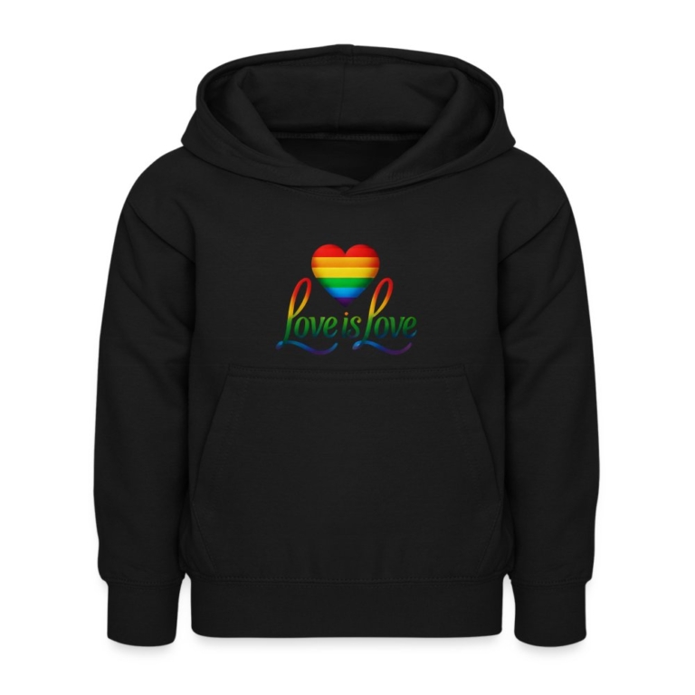 regenbogenherz-mit-spruch-kinder-hoodie-schwarz