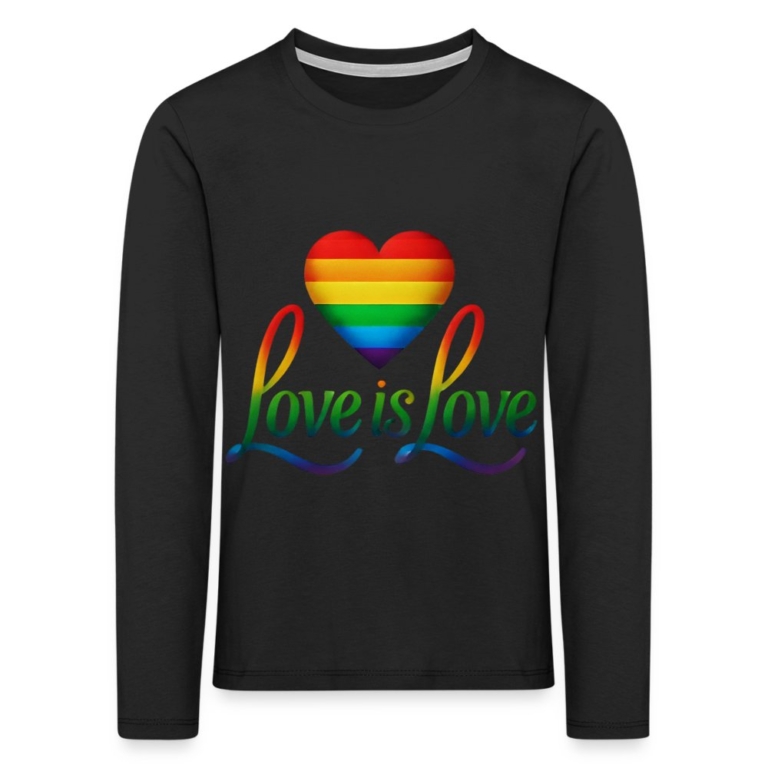 regenbogenherz-mit-spruch-kinder-premium-langarmshirt-schwarz