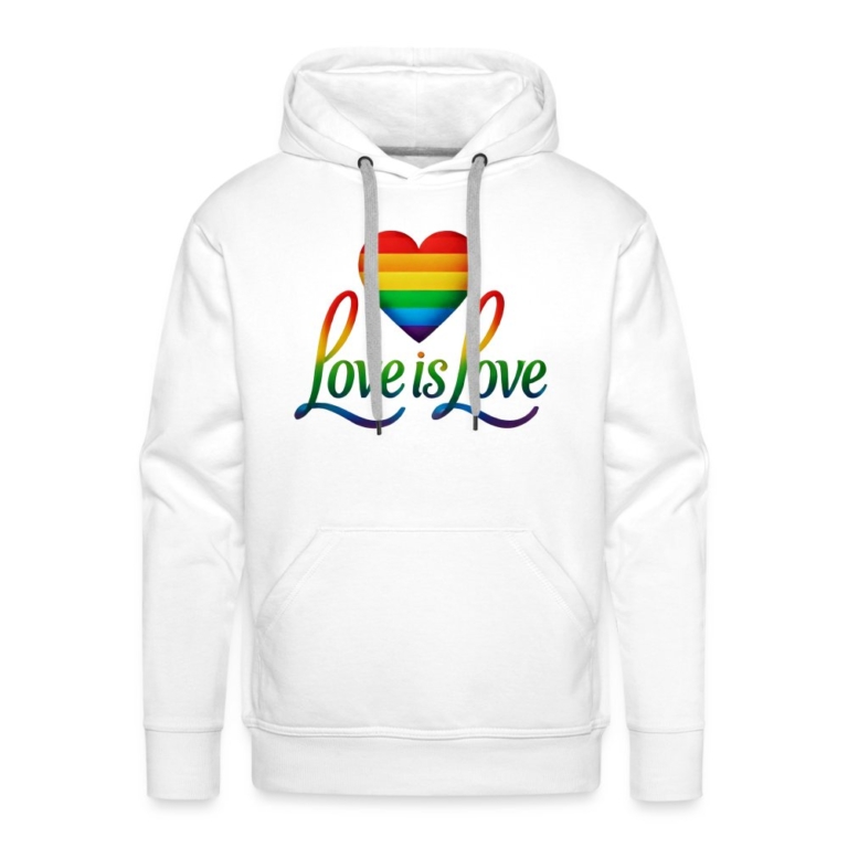 regenbogenherz-mit-spruch-maenner-premium-hoodie-weiss