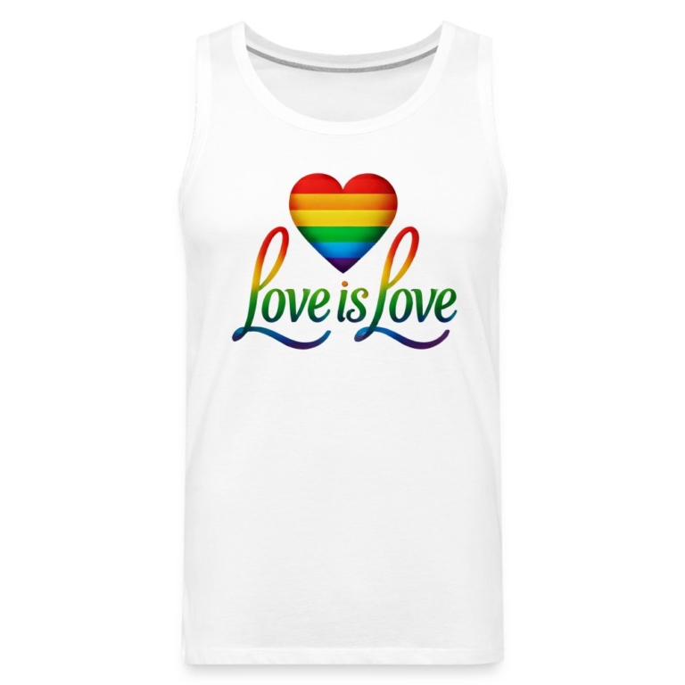 regenbogenherz-mit-spruch-maenner-premium-tank-top-weiss