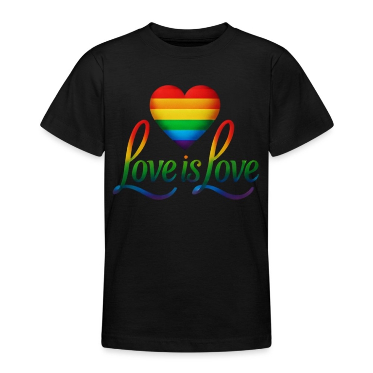 regenbogenherz-mit-spruch-teenager-t-shirt-schwarz