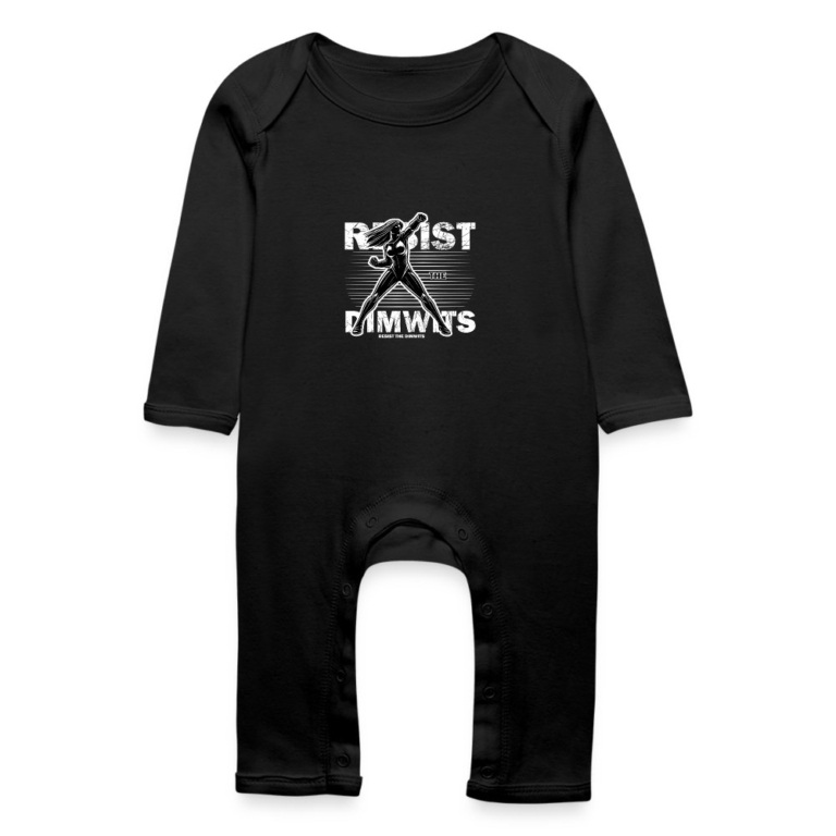 resist-the-dimwits-baby-bio-strampler-schwarz