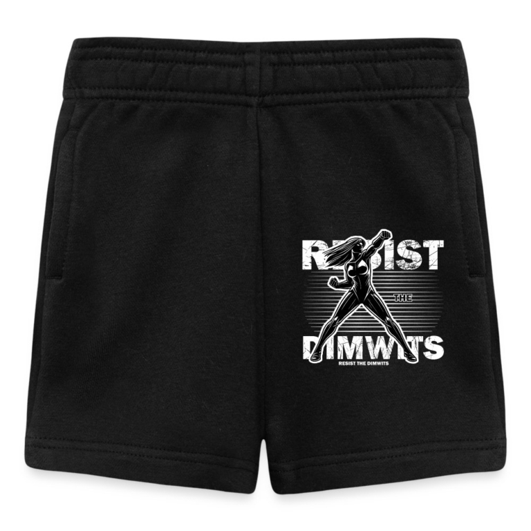 resist-the-dimwits-baby-shorts-schwarz